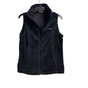 Columbia Womens Size Medium Dark Gray Fleece Full Zip Vest